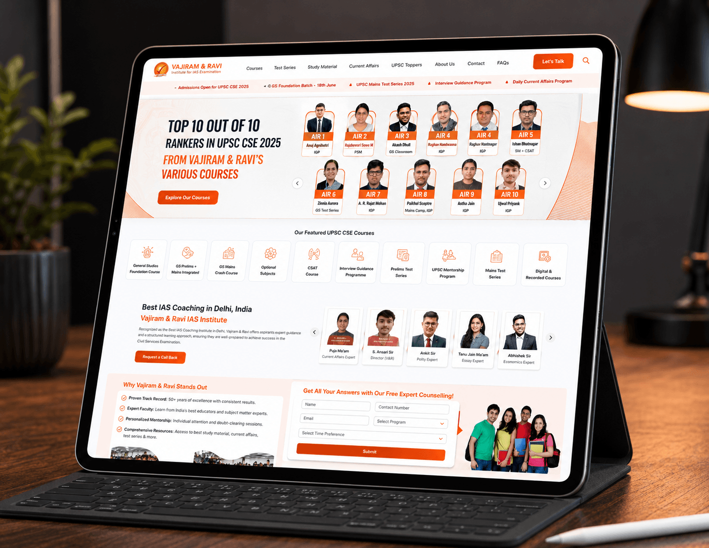 Vajiram & Ravi — live site